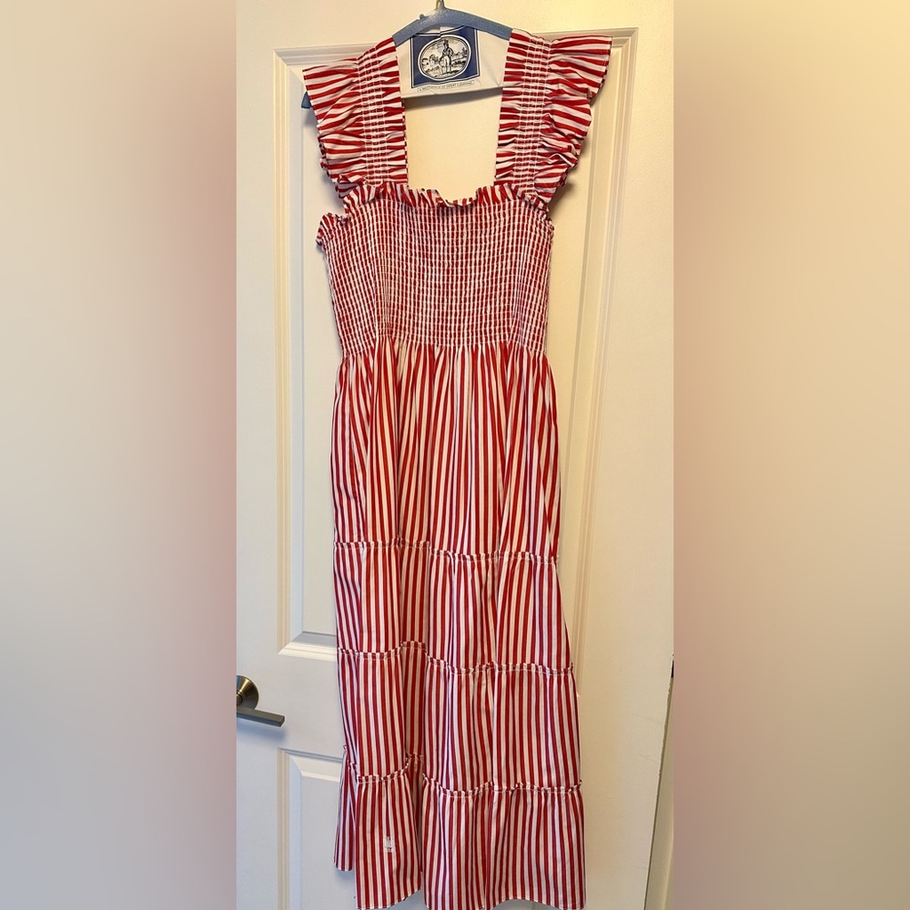 Hill House Red and White Striped Nap Dress XL